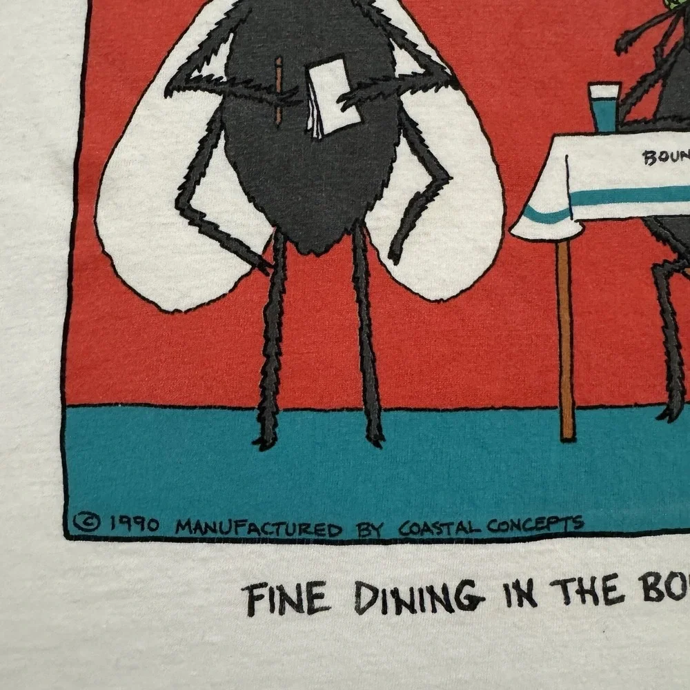 Vintage Coastal Concepts 1991 Fly's Bugs Shirt - Boundary Waters Cafe - Medium